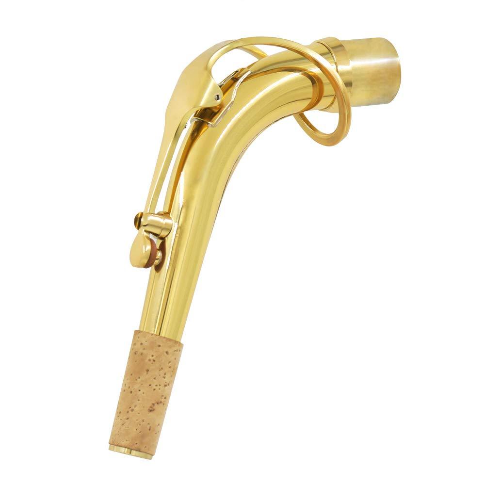 Alnicov Brass Alto Saxophone Sax Bend's Necks with Cleaning Cloth Saxophone's Accessory