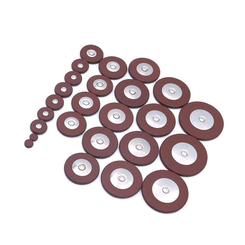 Alnicov 25Pcs Sax Leather Pads Replacement Accessories for Alto Saxophone Brown