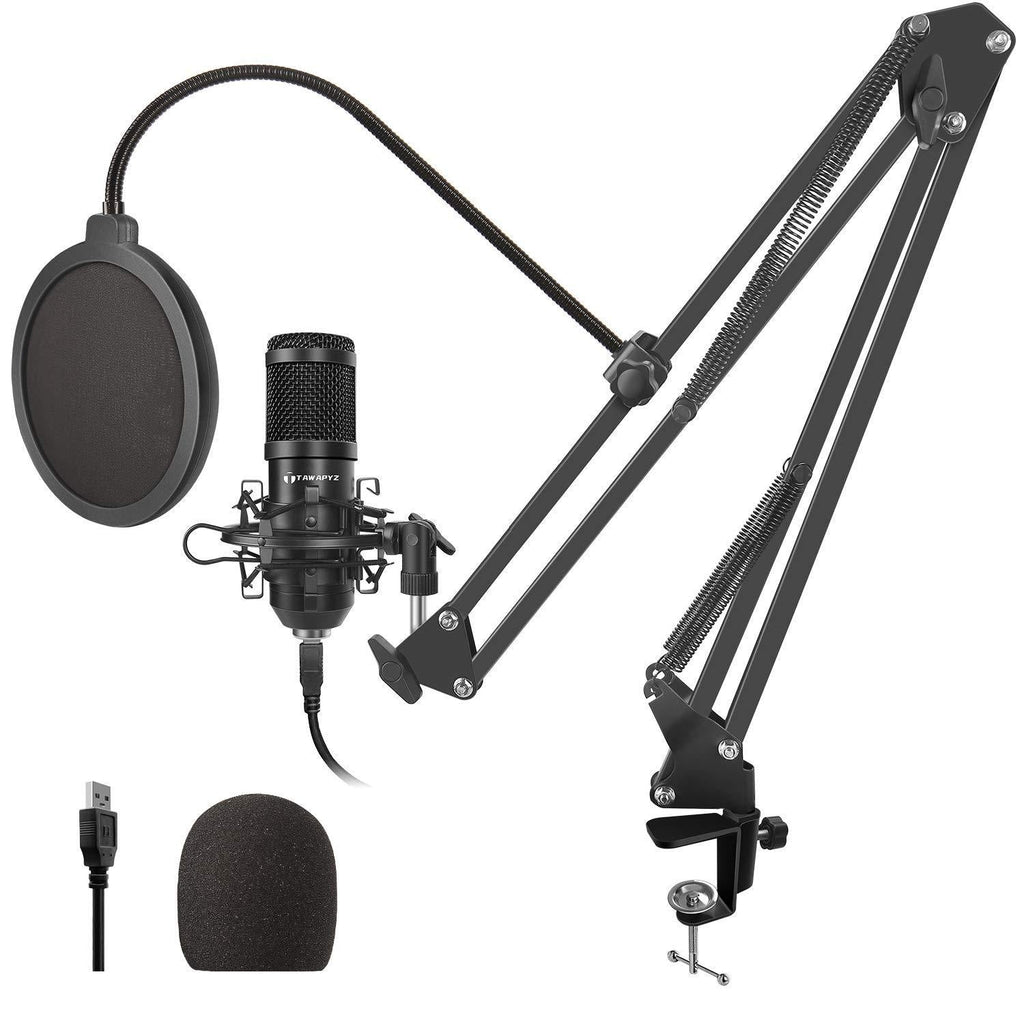 Microphone Cardioid Condenser Mic 192KHz/24bit Plug and Play Professional Studio Podcast Microphone