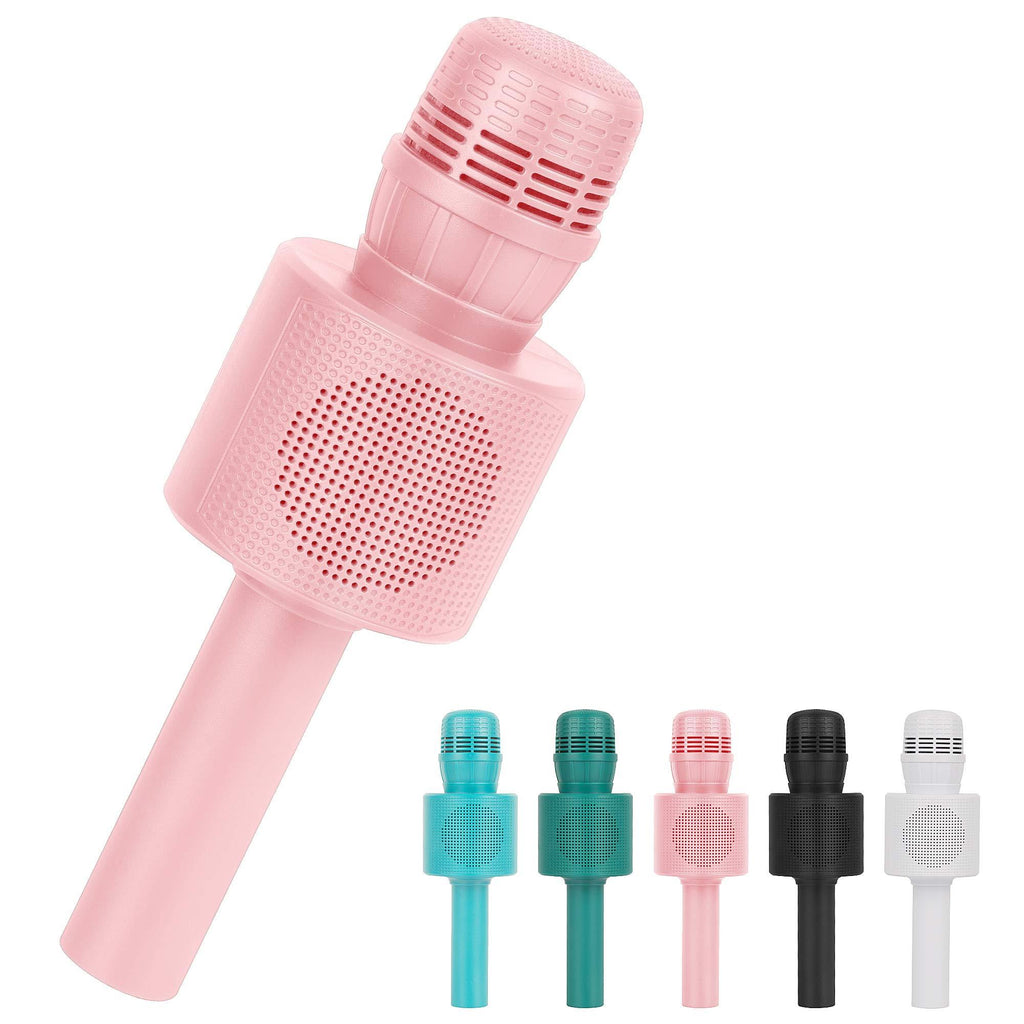 FELIZROCA Microphones for Kids, Kids Microphone, Wireless Bluetooth Karaoke Microphone, Portable Handheld Microphone Toy, Birthday Gifts for Girls(Pink) Pink