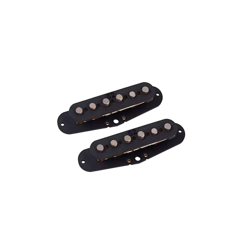 Alnicov 2PCS Single Coil Vintage Guitar Pickups 52MM Alnico 5 Bridge Pickups for ST Guitar(Black)