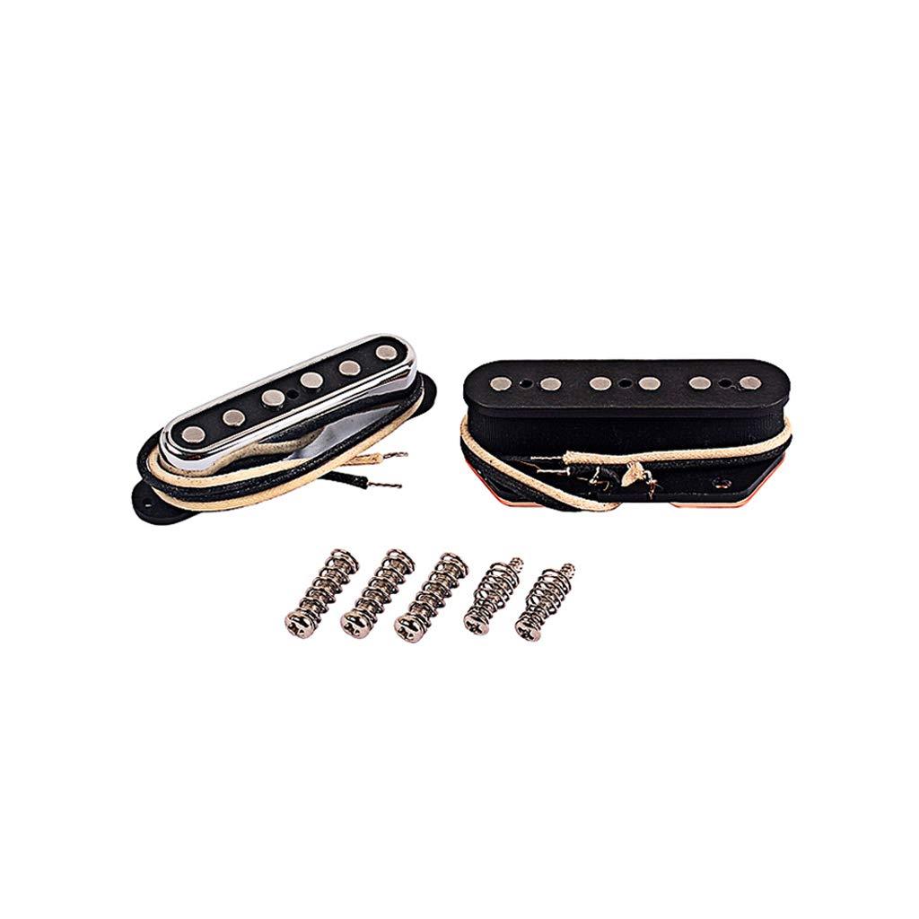 Alnicov Noiseless Vintage Guitar Pickups Set Neck and Bridge Pickup For Tele Telecaster Style Electric Guitar Parts Replacement With F mark