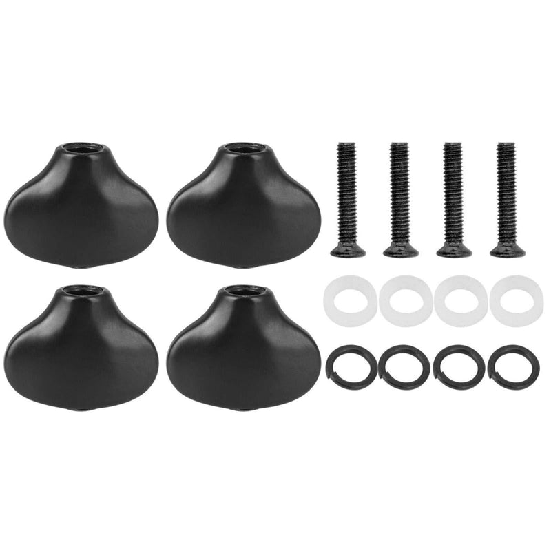 Tuning Peg Cap Ukulele Tuning Knob Handle Small Fish Tail Shape Guitar Shaft Buckle for Guitar Replacement Part (Black) Black