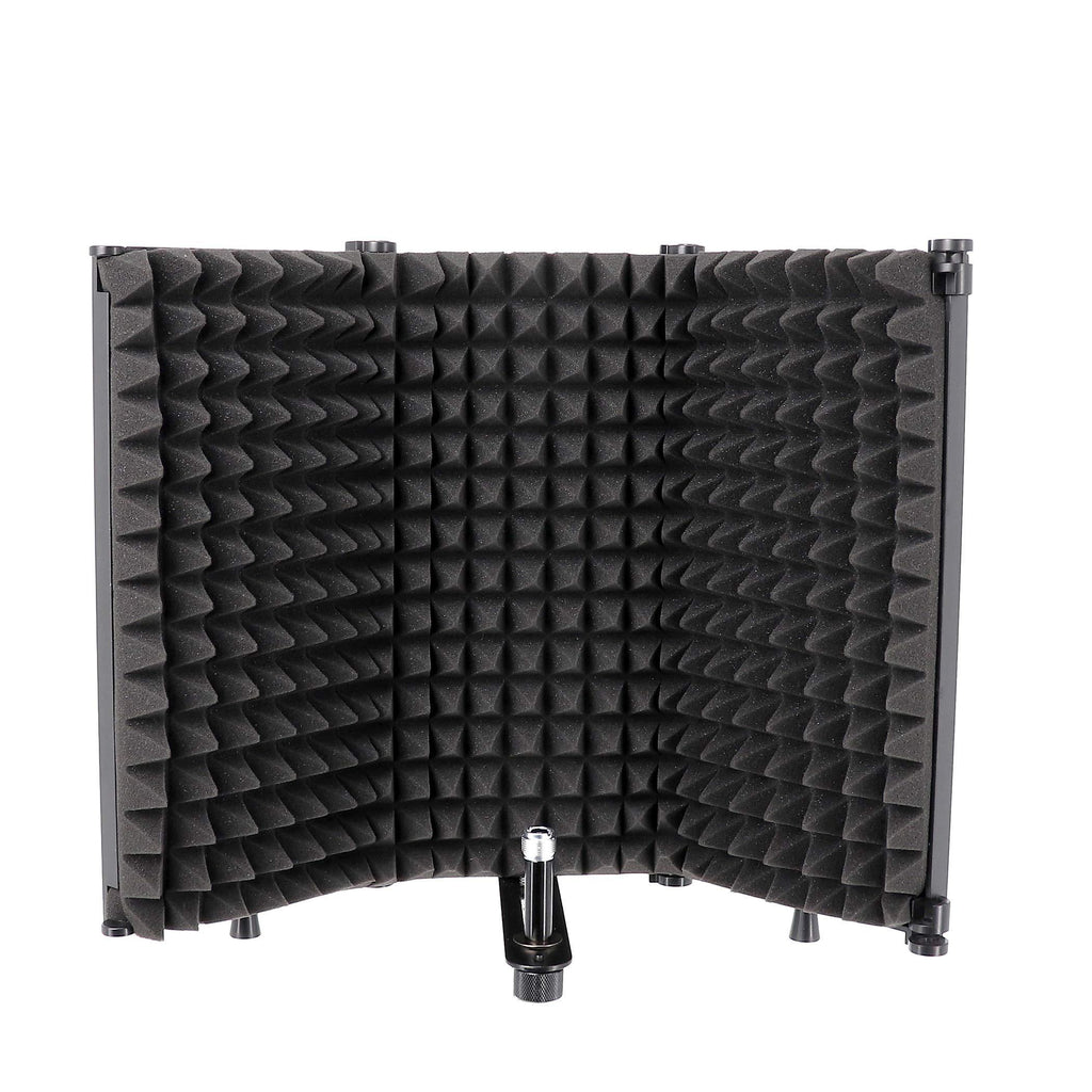 Tlingt Support Microphone Isolation Shield, Microphone Isolation Panel with High Density Absorbing Foam for Filter Vocal-3 Panels, All-in-one Piece Design. 3-Panel