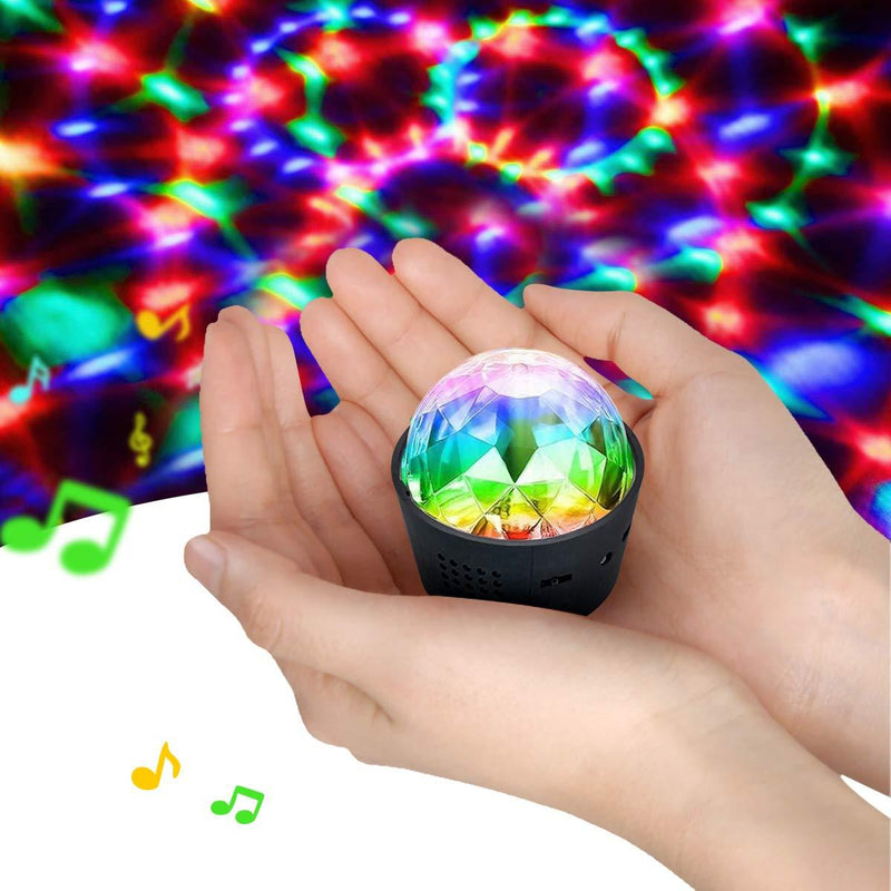 Mini Disco Light, Disdarkday Sound Activated Multi-Color Battery Operated Disco Ball Light, Festival Party Light, LED Stage Light, Car Atmosphere Light