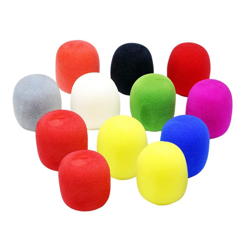 Holibanna 30pcs Foam Microphone Windscreen Colorful Handheld Mic Cover Sponge Pop Filter Cushion Pads Headset Micr Shield Accessories for KIV Stage Karaoke Mixed Color