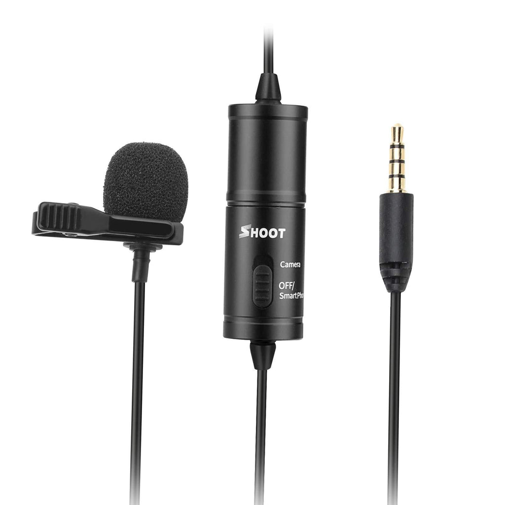 D&F Recording Microphone Video Microphone Compatible with iphone Ultra-Compact clip-on lapel lavalier microphone for iPhone/iPad/iPod for Podcast/YouTube/Interview/Vlog