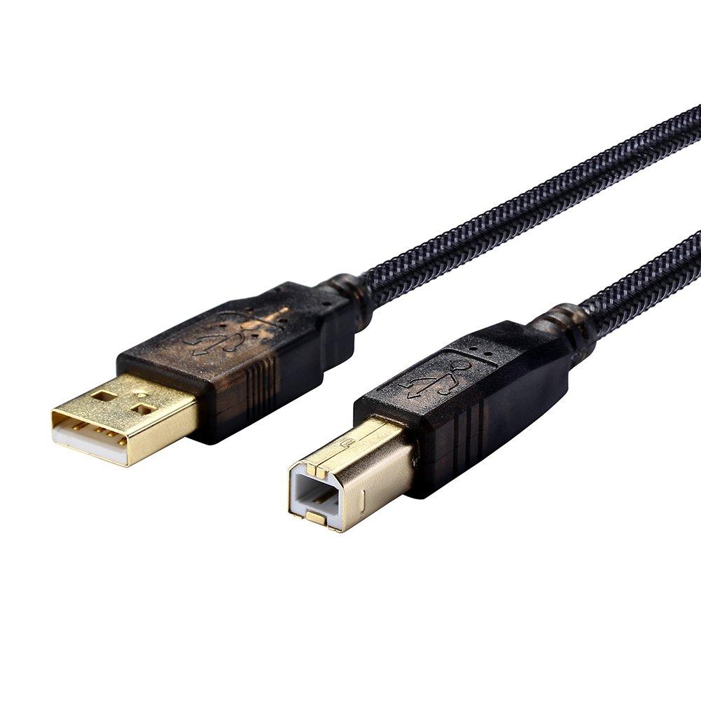 MIDI Cable,USB A to USB B cable Compatible with Instruments Piano, Midi Controller, Midi Keyboard, Audio Interface Recording, USB Microphone and More (6ft/1.8m)