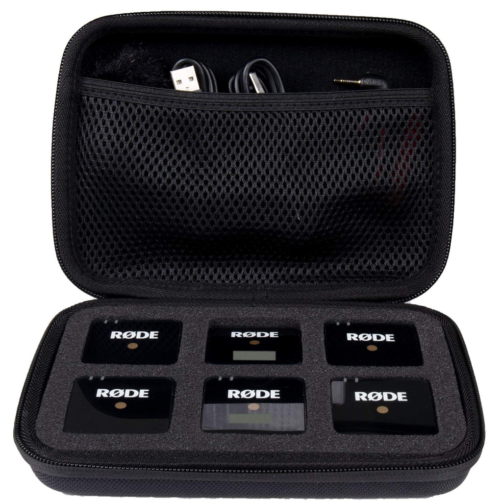 co2CREA Hard Travel Storage Case Compatible with RODE Wireless Go/Wireless GO II 2 Microphone Radio System