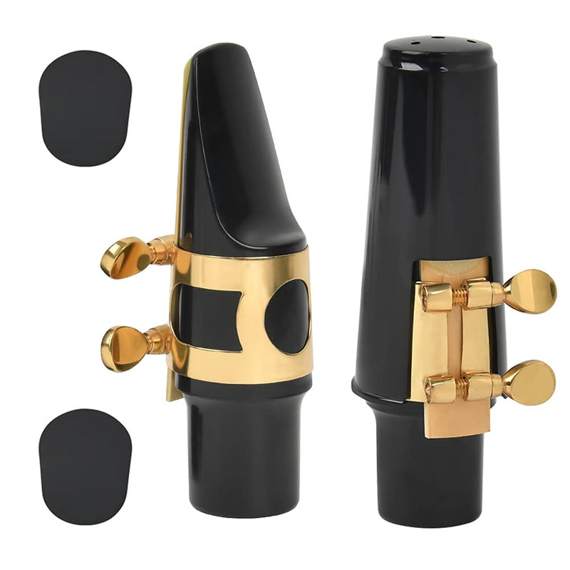 4PCS Alto Sax Mouthpiece Mouthpiece with Cap Metal Buckle Reed Saxophone Mouthpiece Kit for Alto Saxophone Saxophone Parts