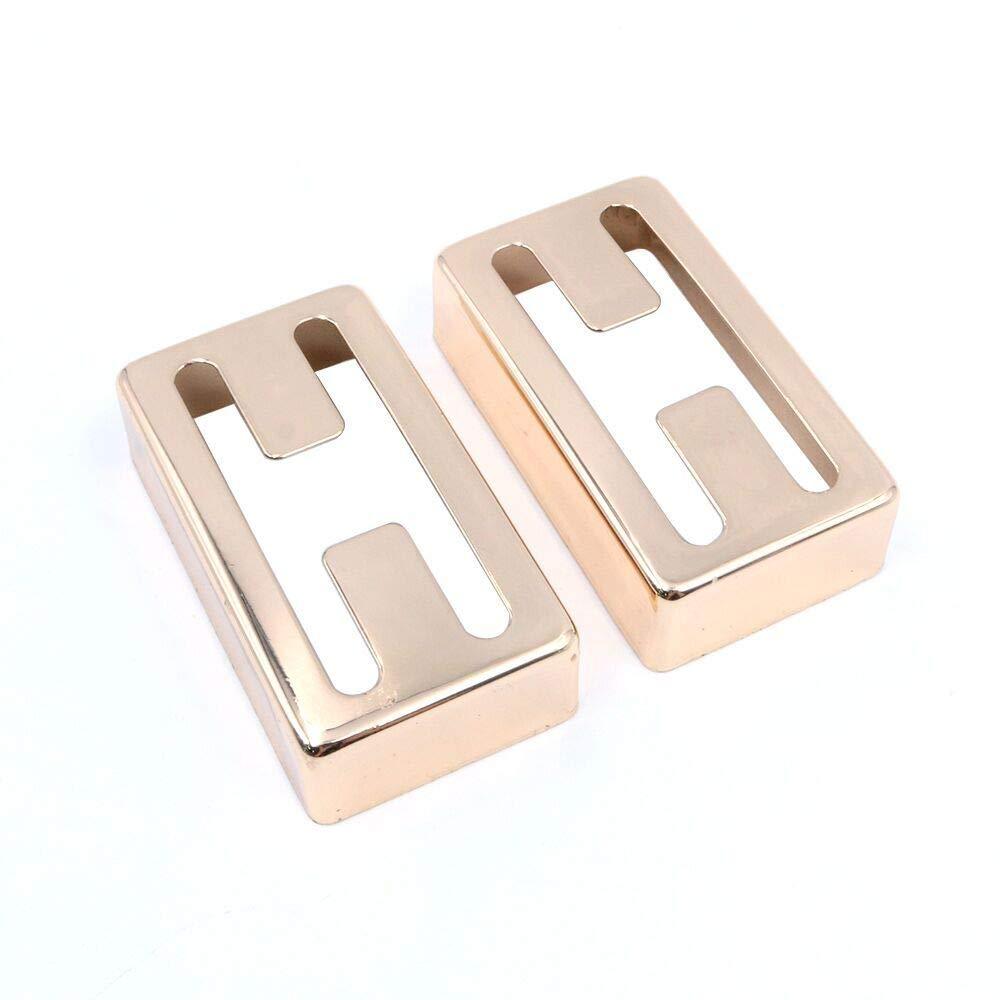 Alnicov Humbucker Pickup Covers,2Pcs H-hold Nickel Pickup Cover Set for LP Electric Guitars(Gold)