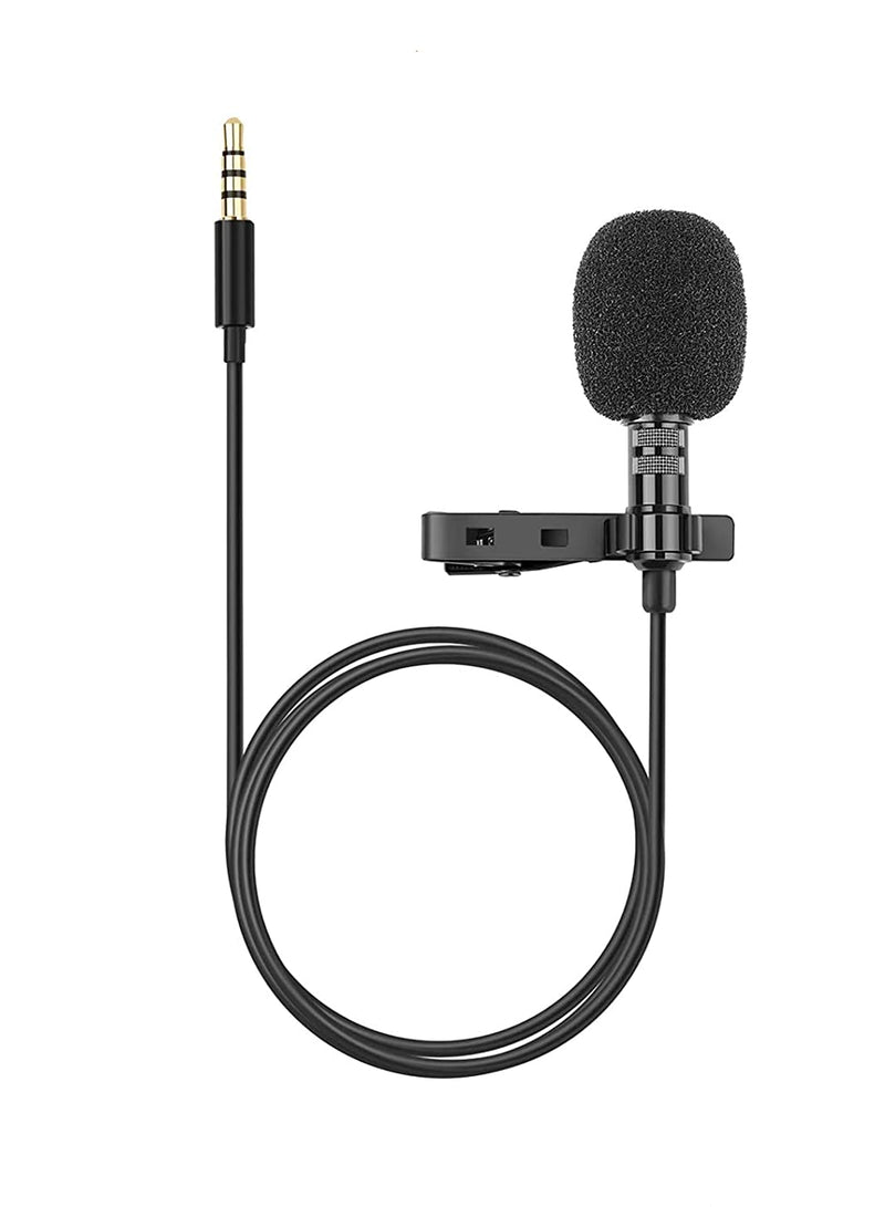Lavalier Microphone,Phone Microphone,Noise Reduction Mic,19.68ft/6M, 3.5mm Omnidirectional Lavalier Microphone for iPhone and Smartphones