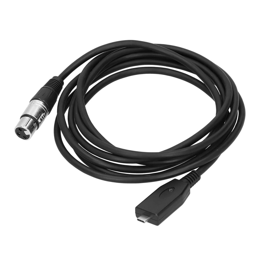 ASHATA XLR to USB C Microphone Cable, XLR Female to USB C Microphone Audio Adapter, TYPE‑C to XLR Microphone Cable Audio Adapter Microphone Connector Cable Cord(3M/9.8 feet) 3M/9.8 feet