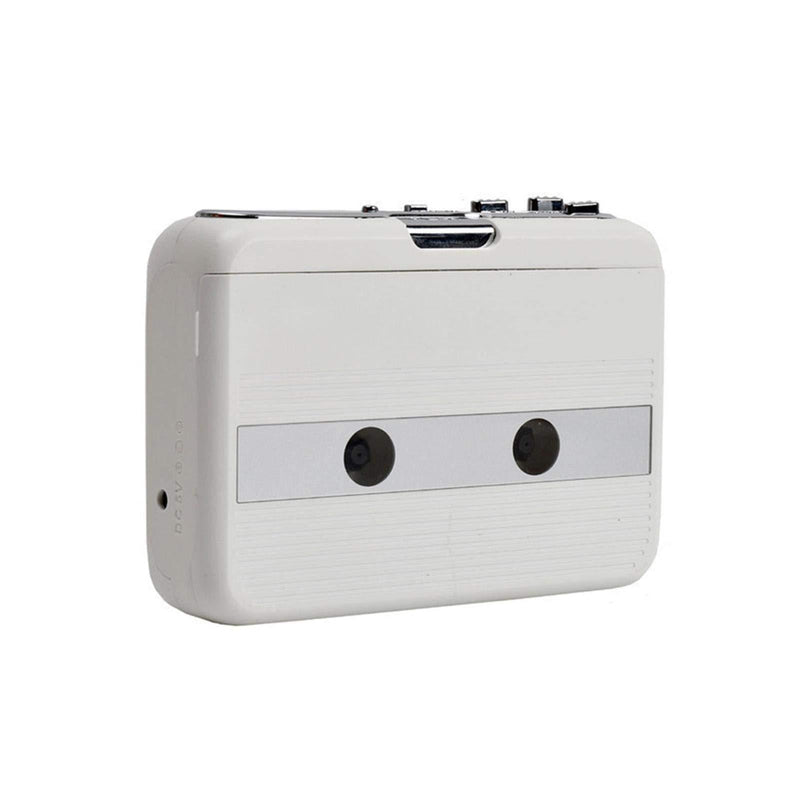 Bluetooth Cassette Player Tape Player Bluetooth Output to Headphone/Speaker Portable Walkma n Cassette Player FM AM Radio Battery/USB Power Supply,Built In Mic 3.5mm Headphone Jack 4.8 x 3.43 x 1.38 inch White