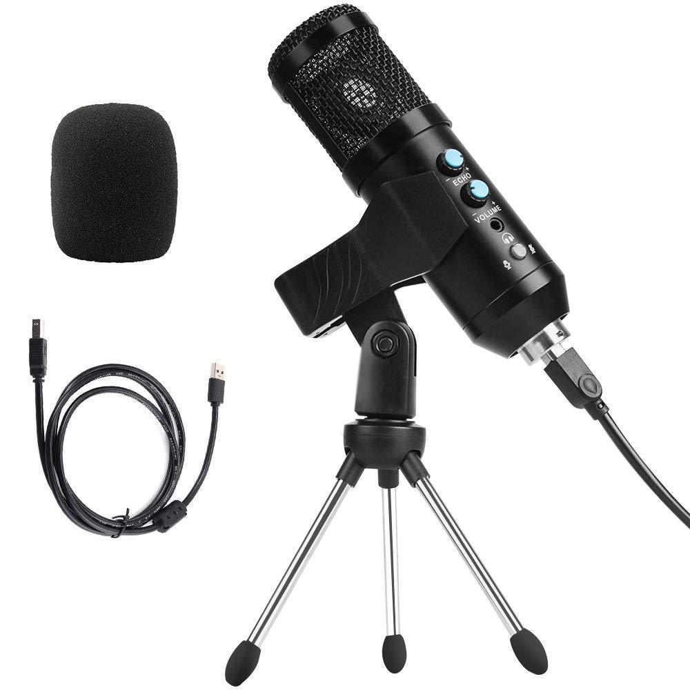 USB Microphone, iToncs Condenser Recording Microphone with Tripod Stand to use on web conferences