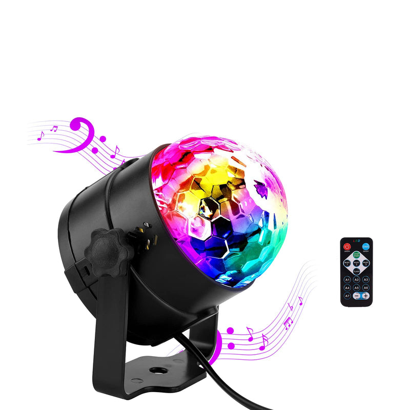 Disco Lights Sound Activated, Disco Ball Lights Colorful Party Lights with Remote Control for Kids Birthday, Family Gathering, Christmas Party