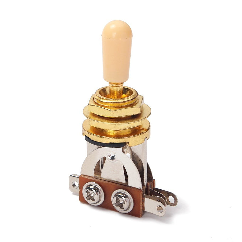 Alnicov 3 Way Pickup Selector Toggle Switch for Les Paul LP Electric Guitar Part,Cream Tip