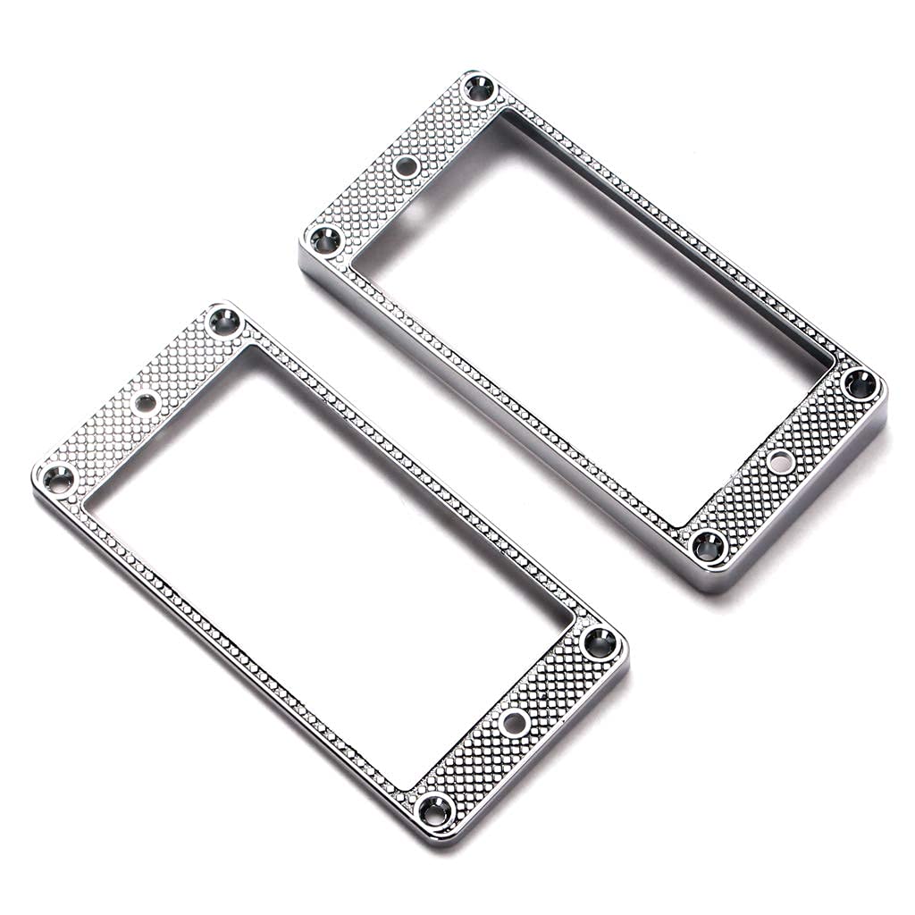 Alnicov 2pcs Curved Ring Humbucker Pickup Bottom Frame for LP Guitar