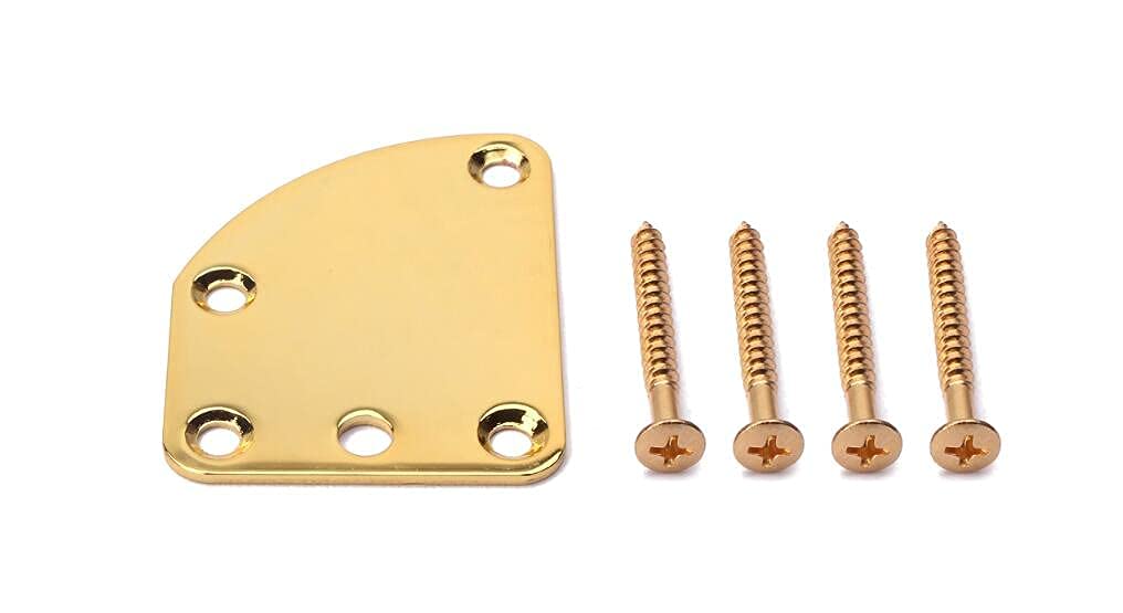 Alnicov Triangle 5 Holes Electric Guitar Neck Plate Guitar Neck Force Plate Connecting Plate for Electric Guitar Replacement