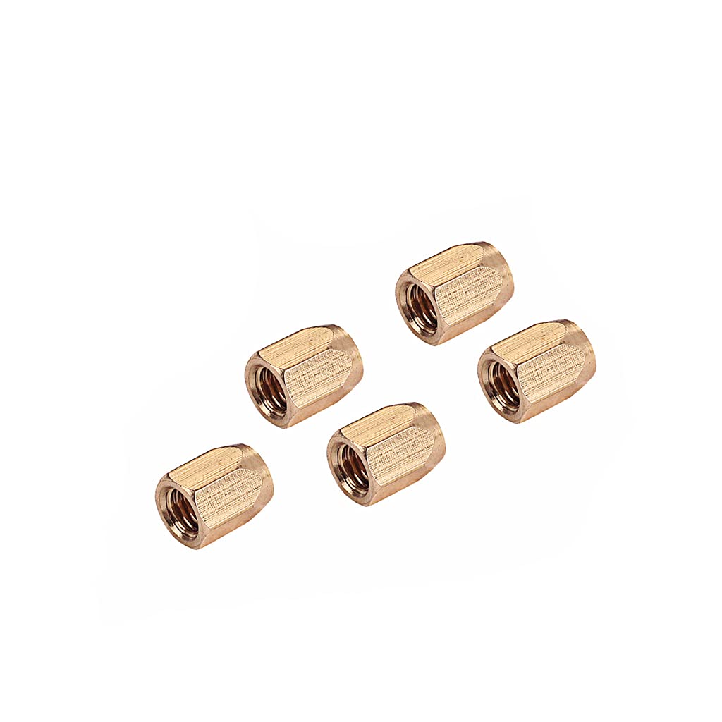 Alnicov Guitar Truss Nut,5 Pcs Brass Electric Guitar Truss Rod Neck Nut for Guitar Accessory Replacement