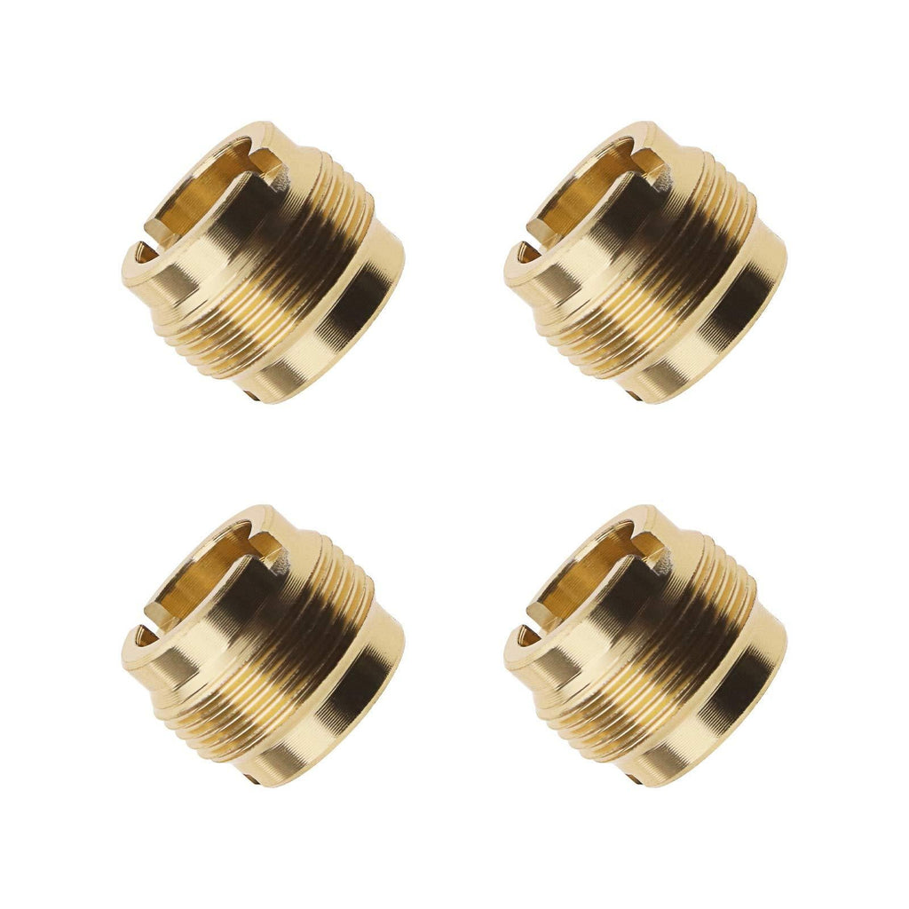 4 Pcs Microphone Mic Screw Nut Clip Adapters 5/8" External Thread to 3/8" Internal Thread Connector Copper Plated