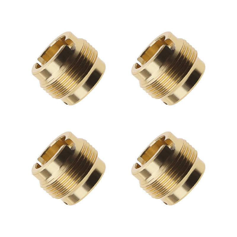 [AUSTRALIA] - 4 Pcs Microphone Mic Screw Nut Clip Adapters 5/8" External Thread to 3/8" Internal Thread Connector Copper Plated 