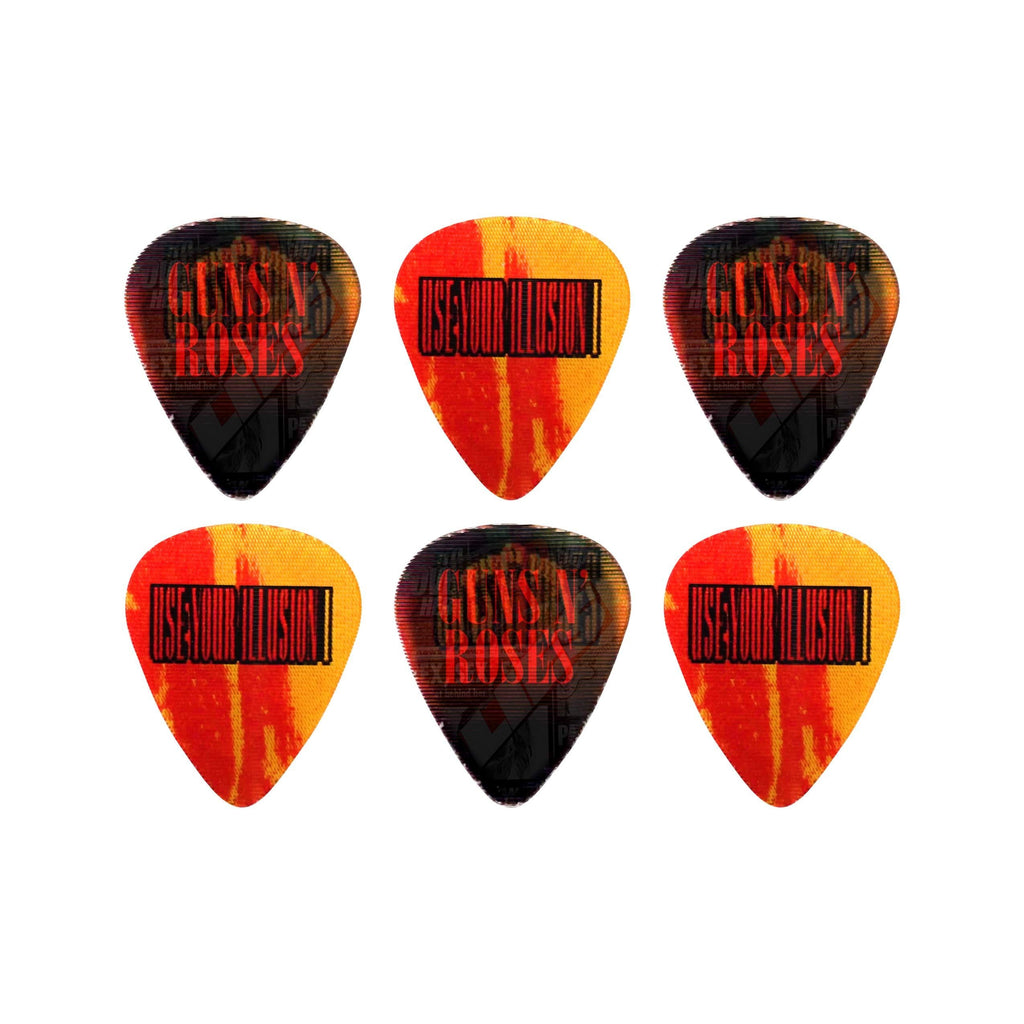 Perri's Leathers Ltd. LPM-GNR2 - Motion Guitar Picks - Guns N' Roses - Use Your Illusion - Official Licensed Product - 6 Pack - MADE in CANADA.