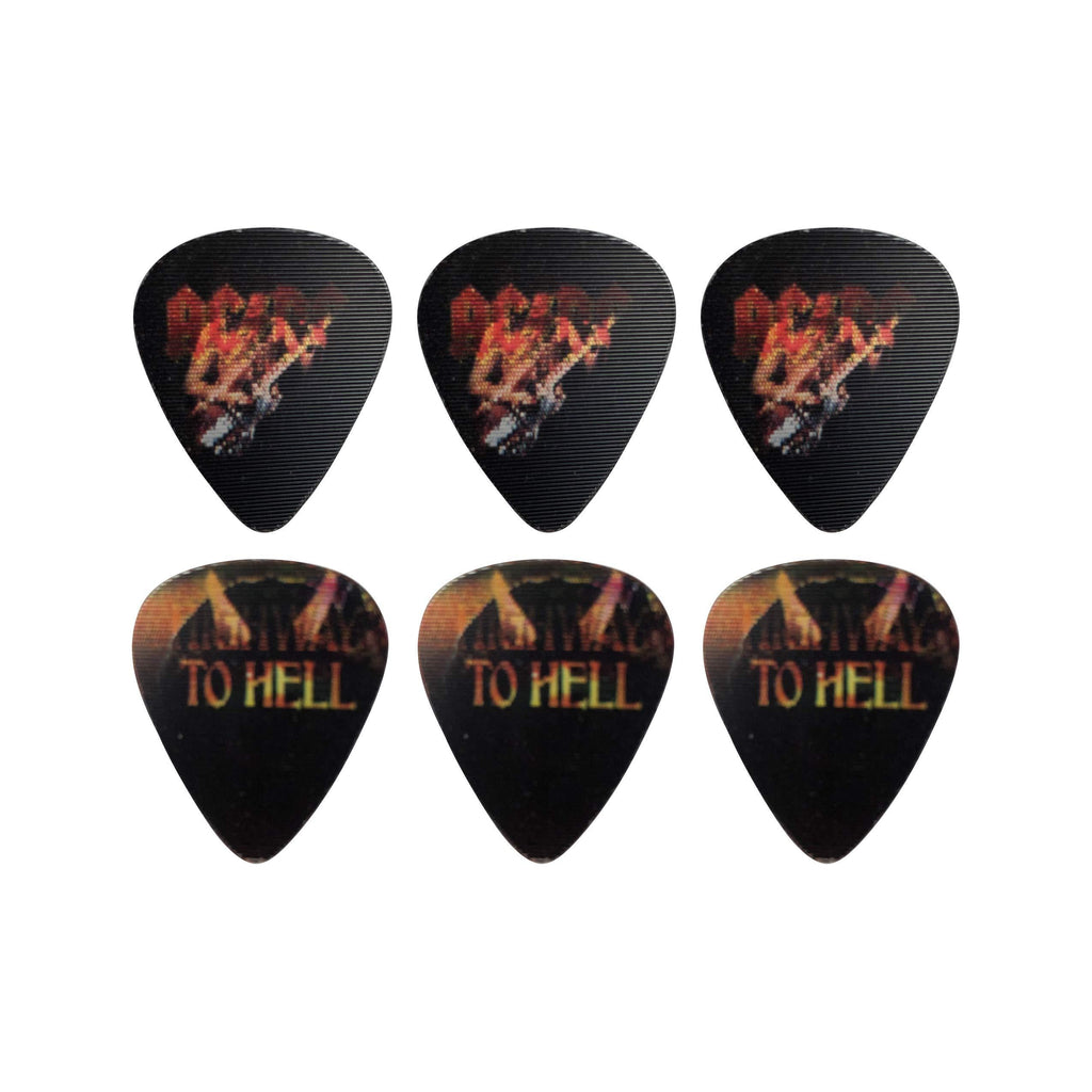 Perri's Leathers Ltd. LPM-ACDC1 - Motion Guitar Picks - AC/DC - Highway to Hell - Official Licensed Product - 6 Pack - MADE in CANADA.
