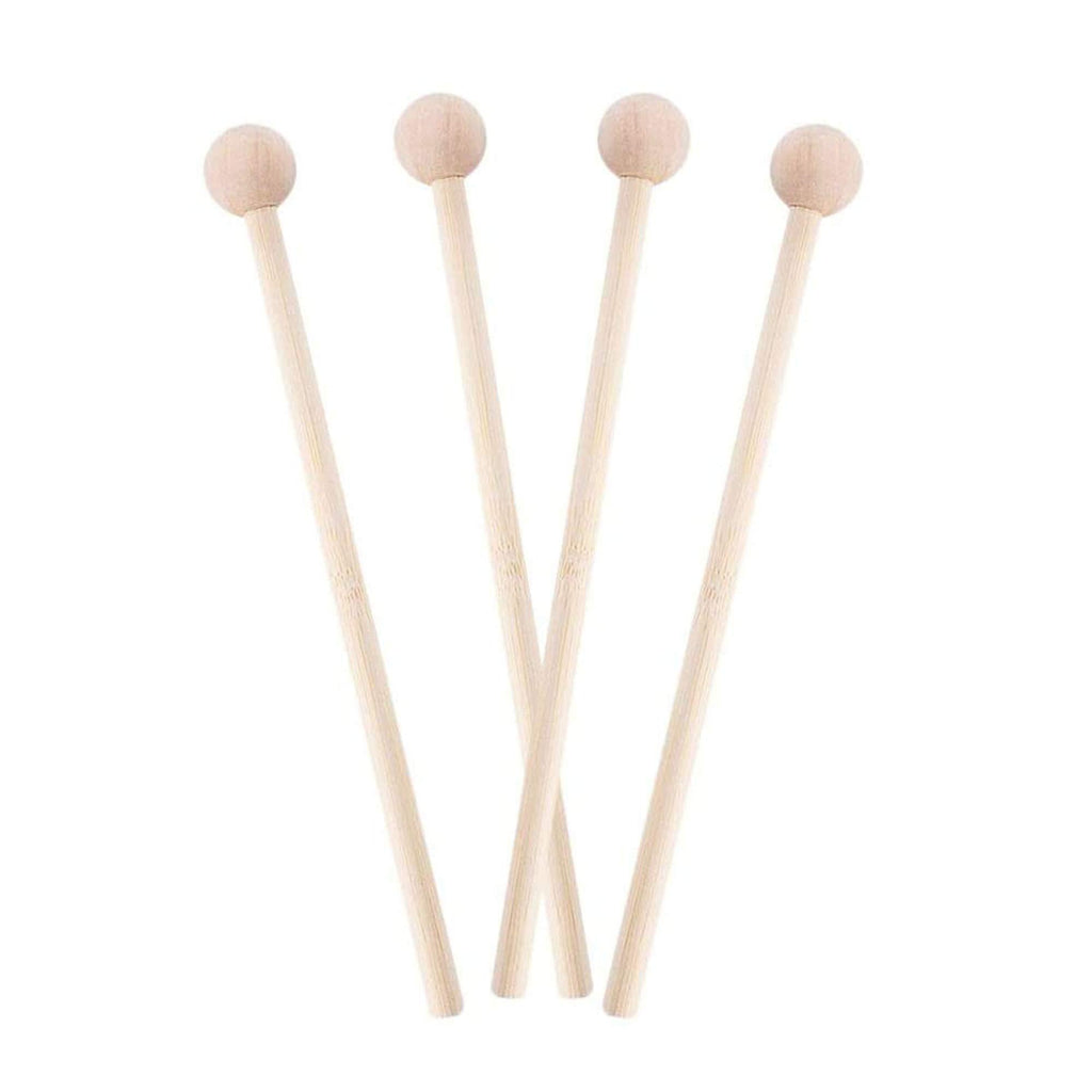 Snowtain 4Pcs Xylophone Mallets,Wood Mallets Percussion Sticks Hammer,Wooden Mallets Drumsticks Ball, Baby Music Educational Toys,Instrument Parts Accessories for School, Family, Game
