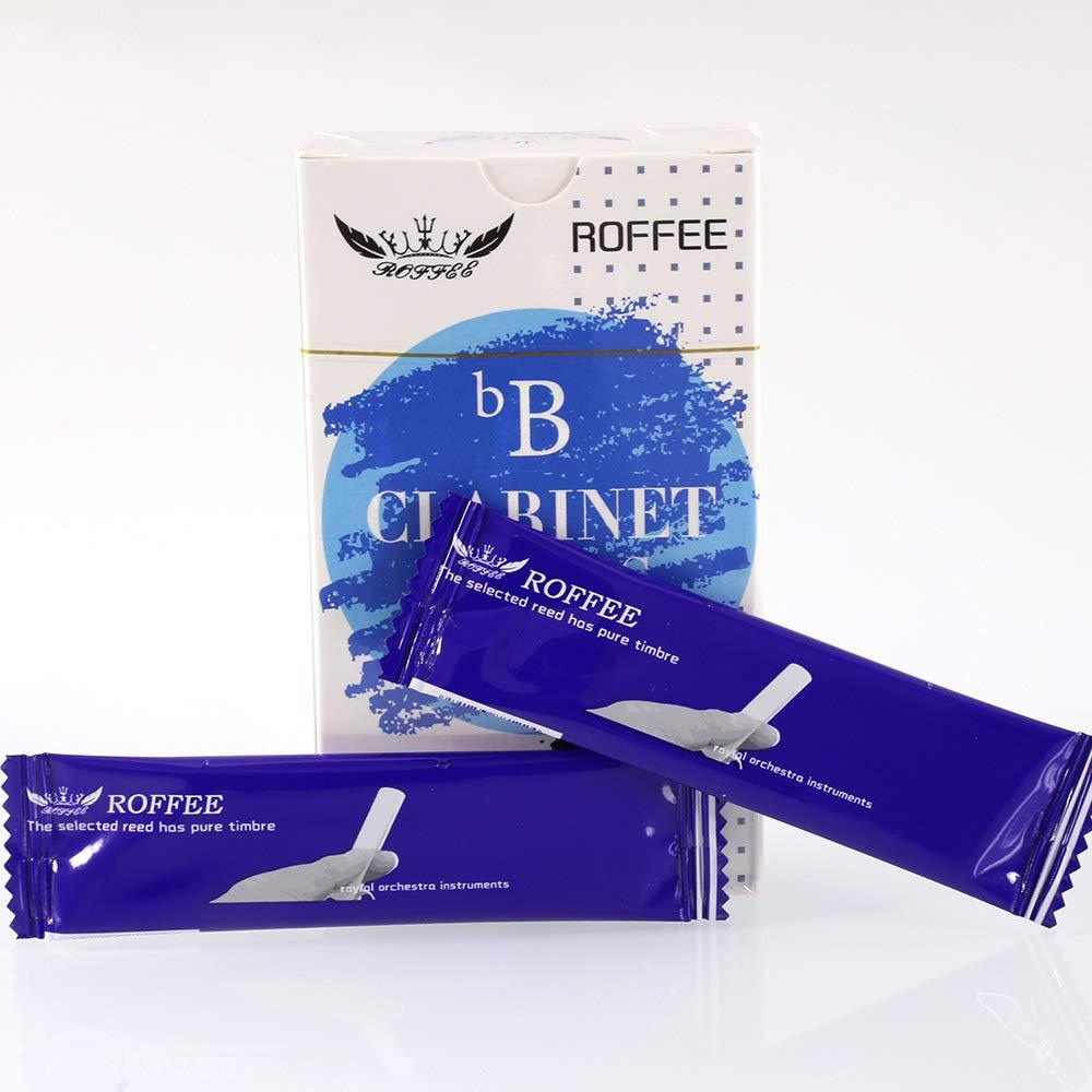 ROFFEE Bb Clarinet Reeds Strength 2.5, 10 pcs/box, individual packing clarinet reed 2.5
