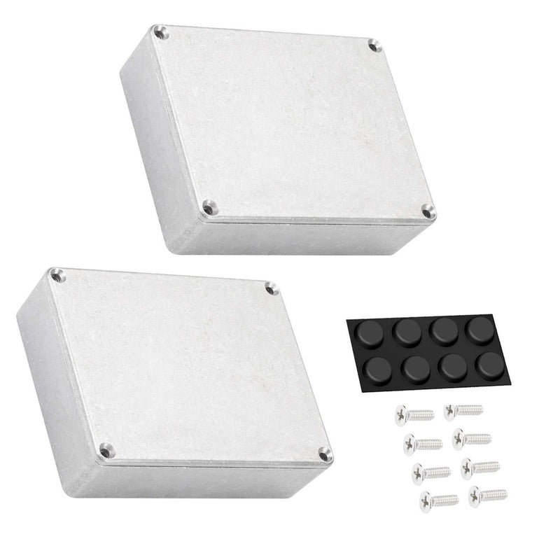 Daier 2PCS 1590XX 1790NS Guitar Effects Pedal Enclosure 145x121x39.5mm Aluminum Metal Stomp Box Case for DIY Effects Box