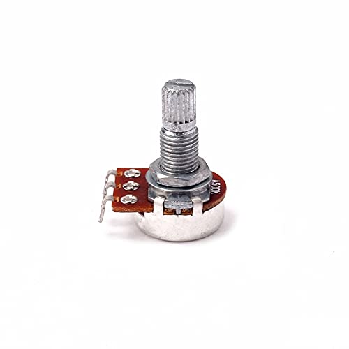 Alnicov Mini Guitar Potentiometers Pots A500K Long Split Shaft Tone Volume Audio Control for Electric Guitar Bass