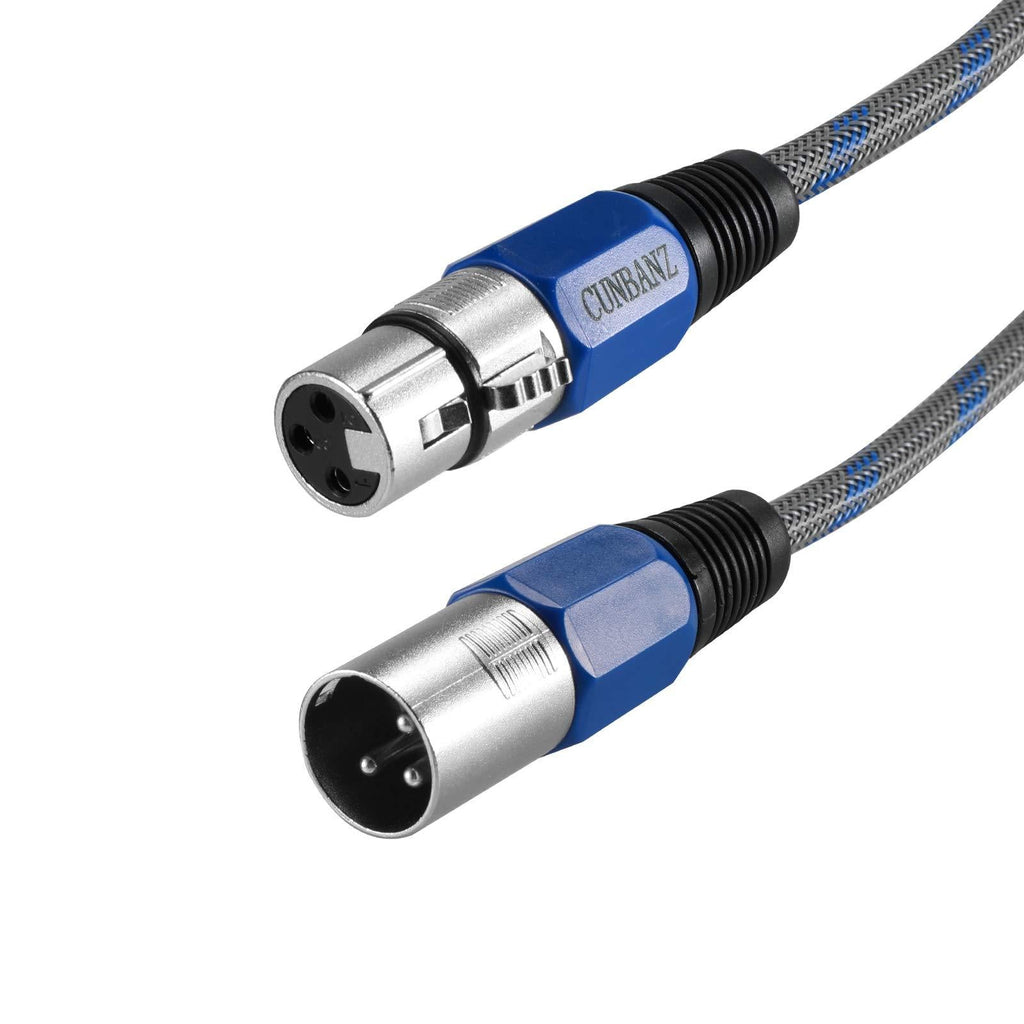 CUNBANZ XLR Cable 20FT,Design for Premium Microphone Cable Male to Female, Balanced 3 Pin XLR Microphone Patch Cable with All Copper Conductors for Microphones, Studio Recording and Live Sound 6M(20ft) BLUE 1
