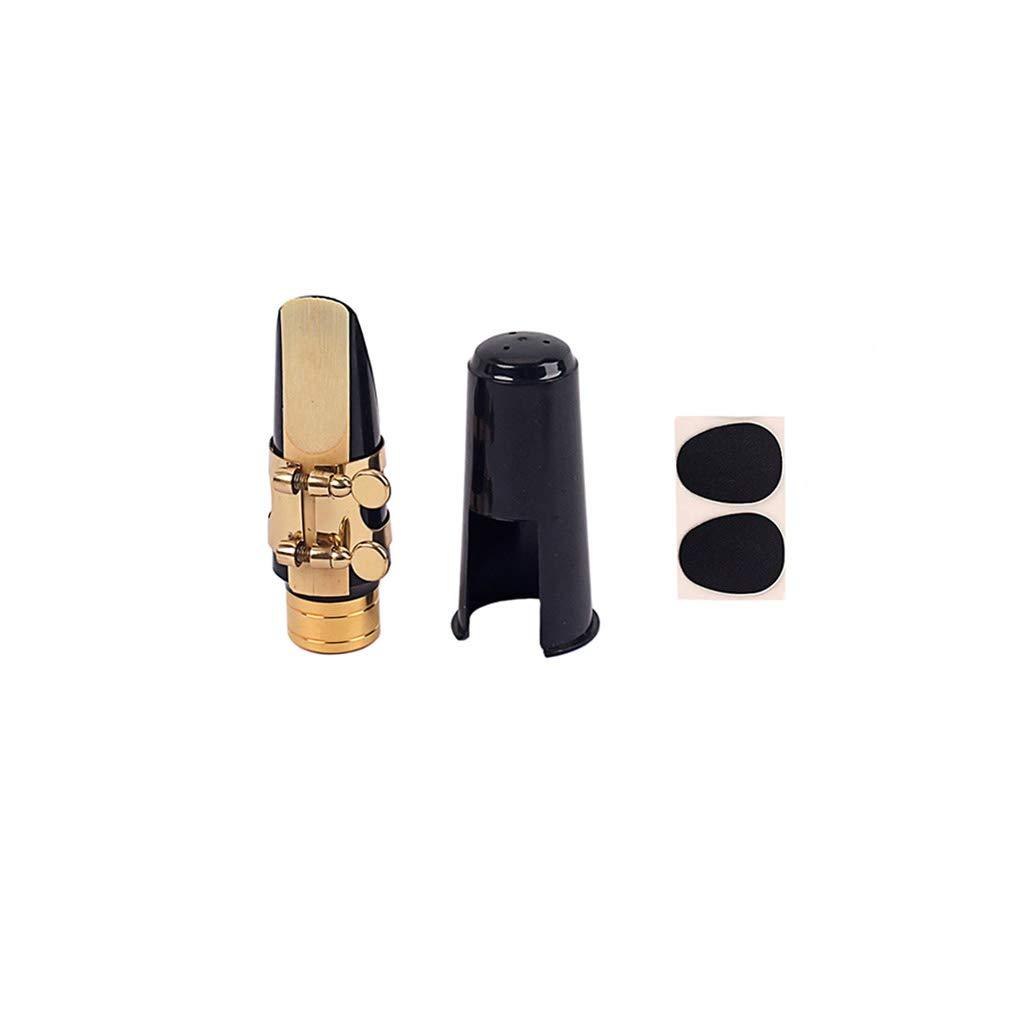 Alnicov Tenor Sax Saxophone Mouthpiece Plastic with Cap Metal Buckle Reed Mouthpiece Patches Pads Cushions