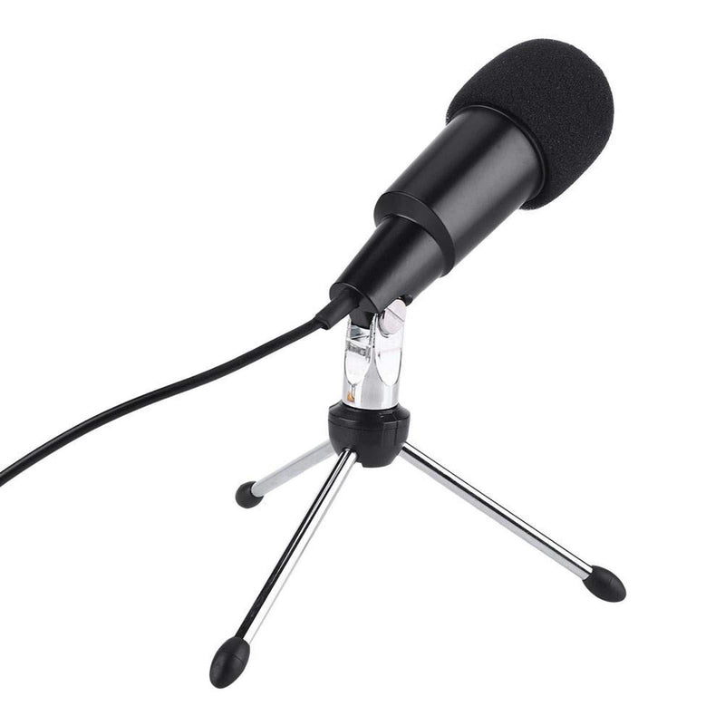 HAOX Condenser Microphone, Plug and Play Live Microphone, with Tripod Conference Recording Microphone Recording Microphone, for Recording Studios, Radios Office(USB) USB