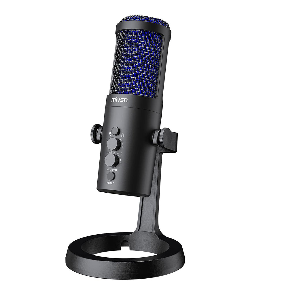 Condenser Mic，USB Microphone， Gaming Mic for PC Computer PS4 Mac ，Two Polar Patterns，Two Condenser Capsules，Gain Control ，Streaming，Podcasts，YouTube，Recording Voice Over