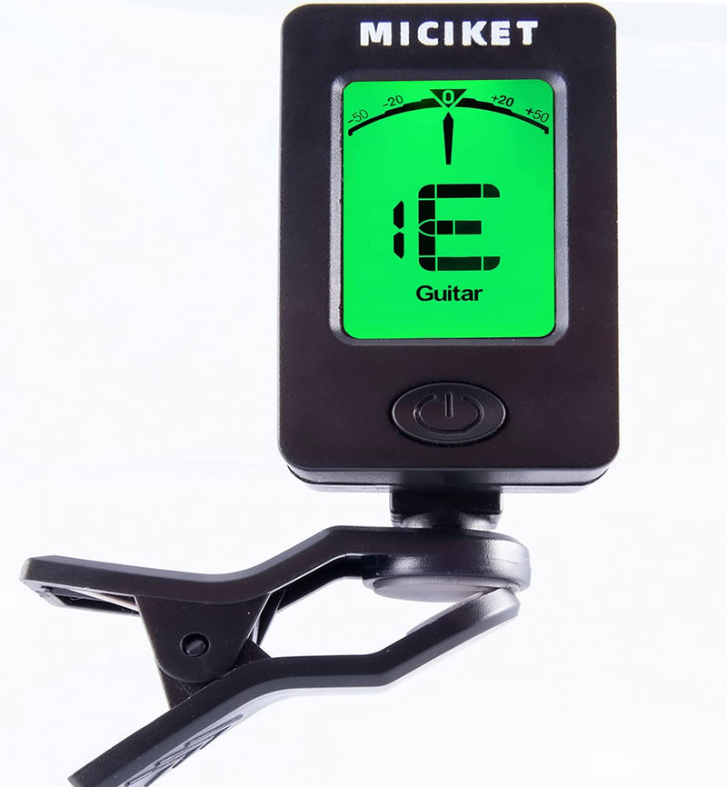 MICIKET Ukulele Guitar Tuner Chromatic Tuning Modes,Clip-On Tuner for Instruments, Guitar, Ukulele, Bass, Violin Fast & Accurate, Easy to Use, Auto Power Off, Battery Included. D71