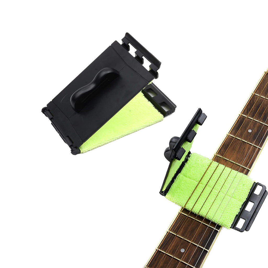 CHSG 2 Pcs Guitar Fingerboard String Cleaner, Keep The Guitar Strings Clean And Increase Their Lifespan, Durable Portable Cleaning Maintenance Care Kit For Guitar/Bass/Mandolin/Ukulele