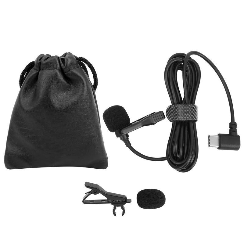 Goshyda Lavalier Microphone, Omnidirectional High Sensitivity TypeC Intelligent Noise Reduction Microphone, for Phone Live Recording