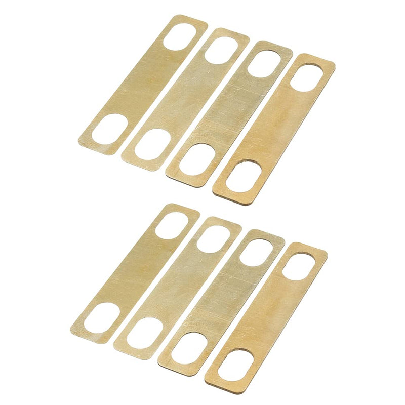 [AUSTRALIA] - 8 Pcs Brass Neck Metal Shims Chrome Neck Plate Guitars Adjust Gasket Accessories for Electric Guitar Bass 