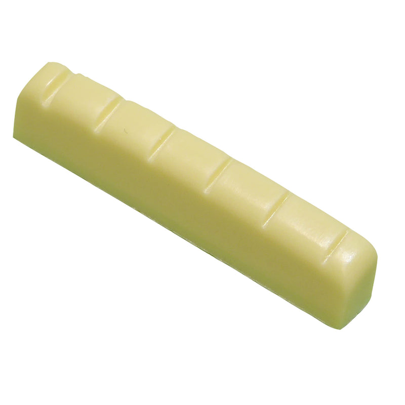 Ivory left handed guitar nut acoustic or electric 44mm x 6mm quality resin material.