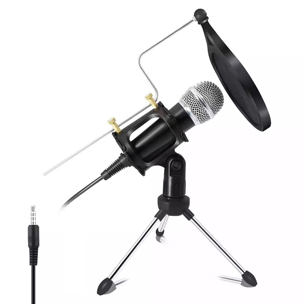 DUTTY Recording Condenser Microphone Mobile Phone Microphone Microfone For Computer Pc Karaoke Mic Holder