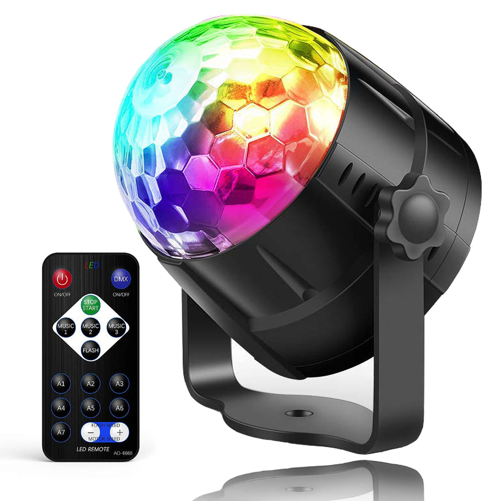 Disco Lights, Sound Activated Disco Ball Lights, Remote Control Party Lights for Kids, Disco Ball Light, LED Stage Light for Kids Birthday, Home Party, Bedroom Decoration