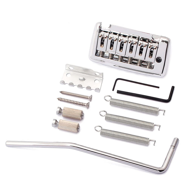 Alnicov Heavy Duty Electric Guitar Tremolo Bridge with Whammy Bar for 6 String Strat Squier Style guitar Replacement