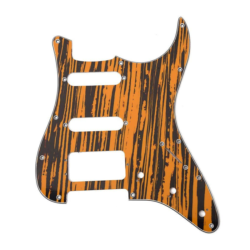 Alnicov 11 Hole Strat SSH Pickguard Guitar Scratch Plate for Standard Strat Modern Style Guitar Replacement,Wood Color