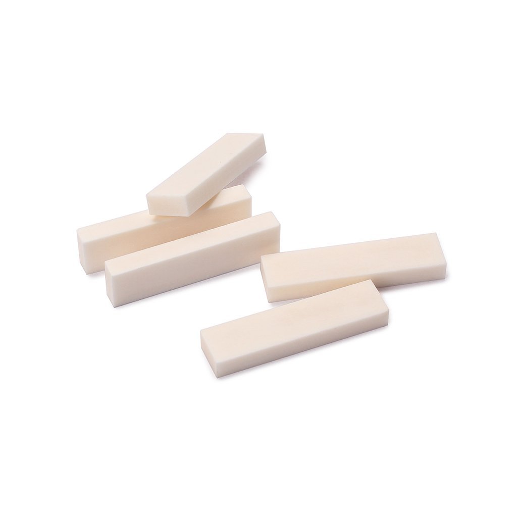 Alnicov 5 Pieces Vintage Blanks Buffalo Bone Nut for Guitar Ukulele Accessory 40x10x5mm