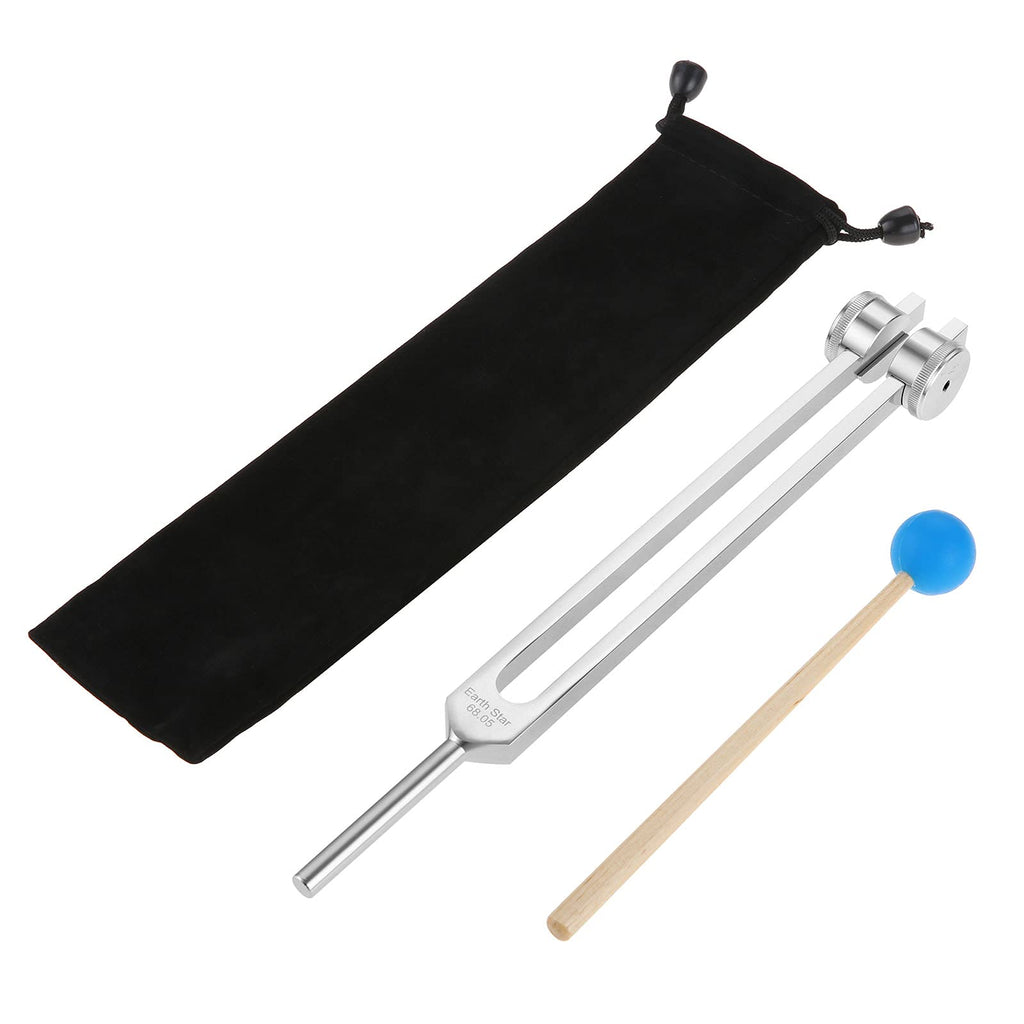 Gohantee 68.05 Hz Tuning Fork with Silicone Hammer and Bag for DNA Repair Healing, Sound therapy, Perfect Healing, Musical Instrument, Balancing, Healers, Vibration