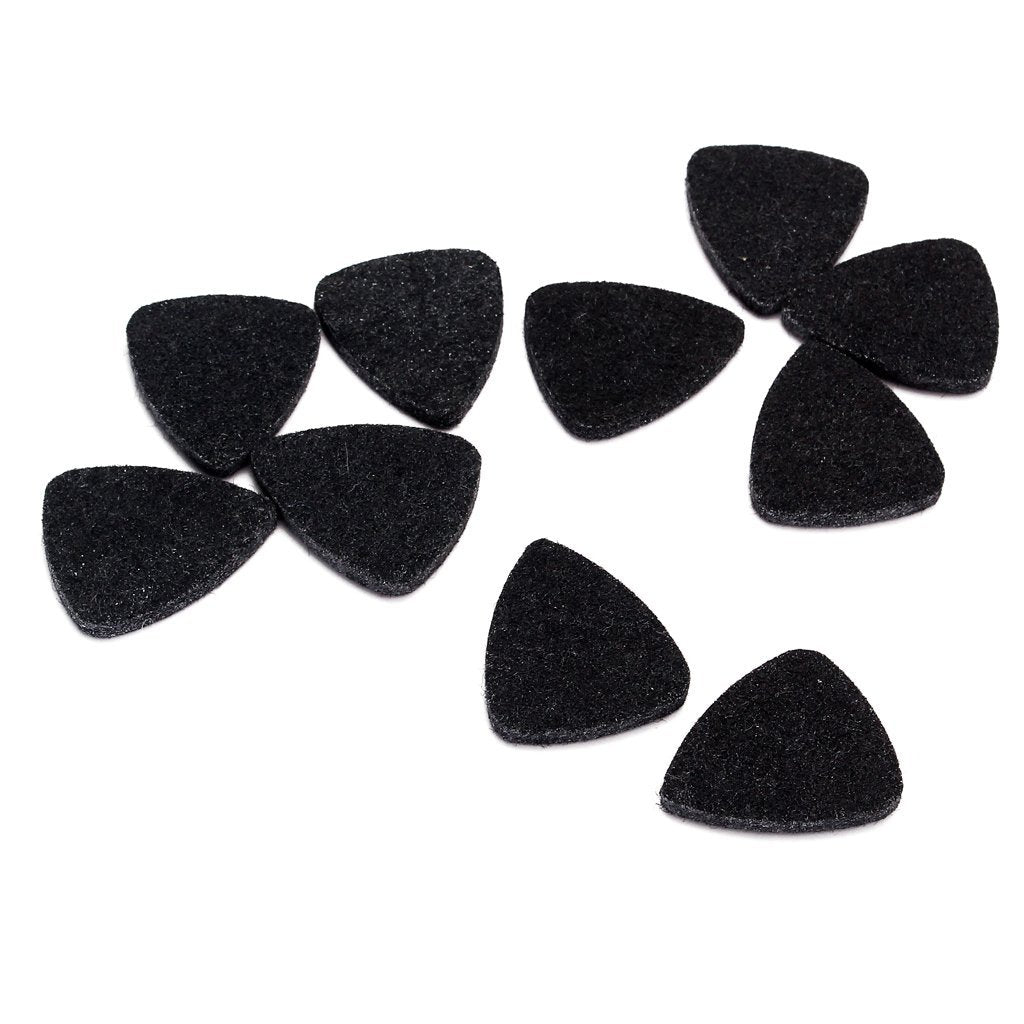 Alnicov Guitar Picks Wool Guitar Plectrums,Wool Felt Guitar Picks for Guitar Ukulele 10Pcs(black)