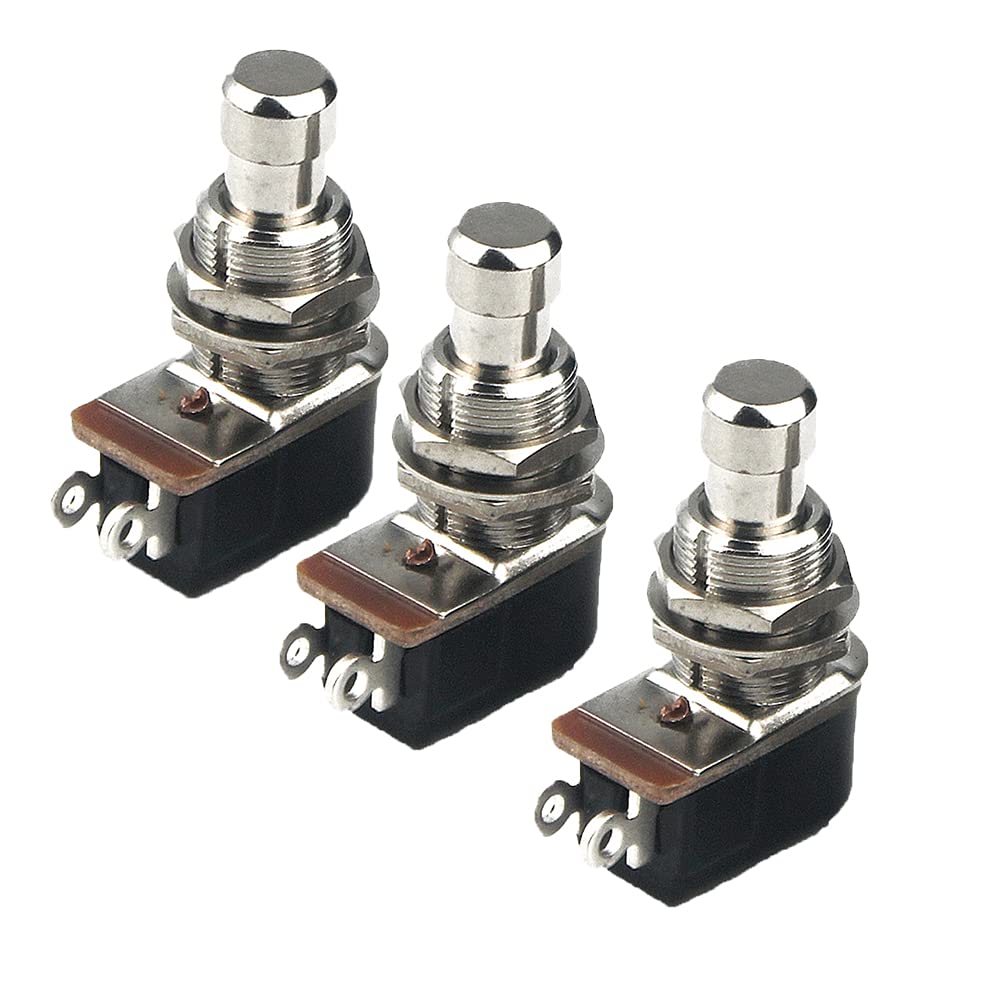 3Pcs Electric Guitar Effect Pedal Box Momentary Push Button Stamping Foot Switch