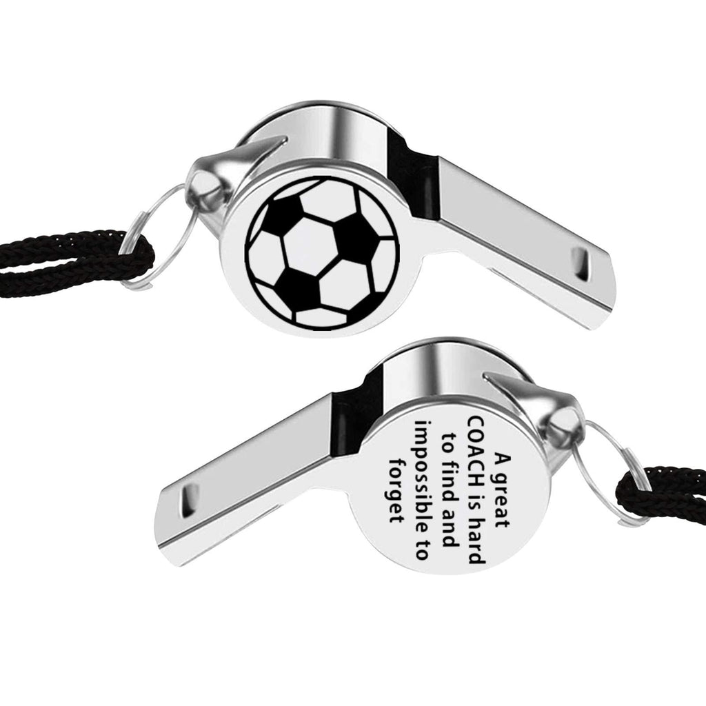 LEVLO FAADBUK Soccer Coach Whistles A Great Coach is Hard to Find and Impossible to Forget Whistles With Lanyard Thank You Gift For Soccer Coach Referees Soccer Whistles